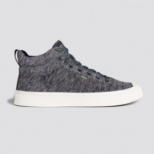 Cariuma High Top Bamboo Weave Knit Vegan IBI HIGH Damen Grau | 473-NSPEOD