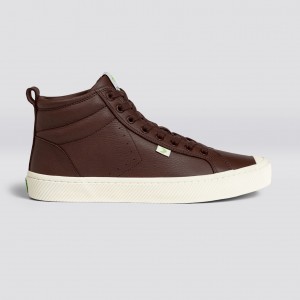 Cariuma High Top Premium Leather OCA HIGH Damen Braun | 291-BJXLAV