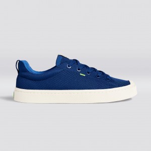 Cariuma Low Top Bamboo Weave Knit IBI Damen Blau | 014-JDTVFR