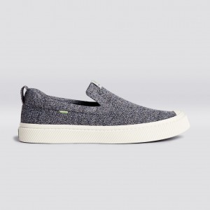 Cariuma Low Top Bamboo Weave Knit Vegan IBI Slip-On Herren Grau | 805-XKWRHU