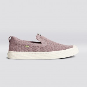 Cariuma Low Top Bamboo Weave Knit Vegan IBI Slip-On Damen Stone Blush | 149-DLWTZI