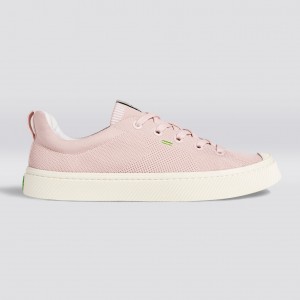 Cariuma Low Top Bamboo Weave Knit Vegan IBI Damen Rosa | 815-FCJEZN