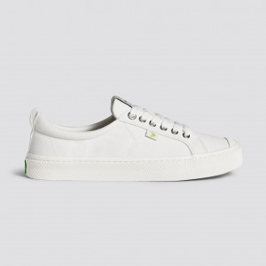 Cariuma Low Top Canvas Vegan OCA LOW Damen Off-White | 789-UHIPYR