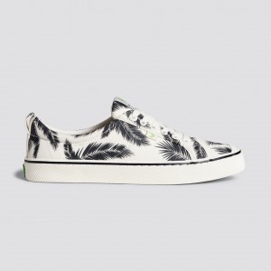 Cariuma Low Top Canvas Vegan OCA LOW Herren Off-White Palm Trees | 510-AJIOWS