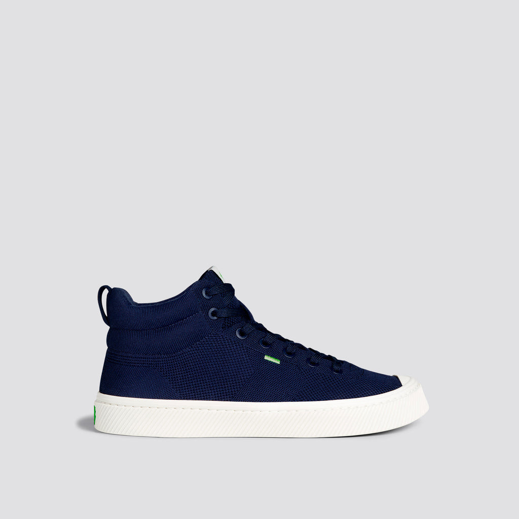 Cariuma High Top Bamboo Weave Knit Vegan IBI HIGH Damen Navy | 902-LAHETV