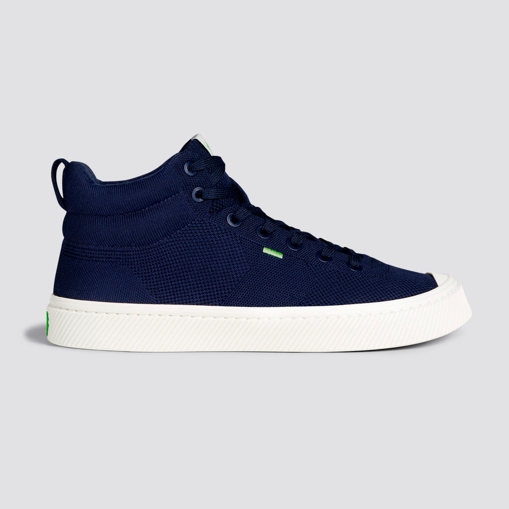 Cariuma High Top Bamboo Weave Knit Vegan IBI HIGH Damen Navy | 902-LAHETV