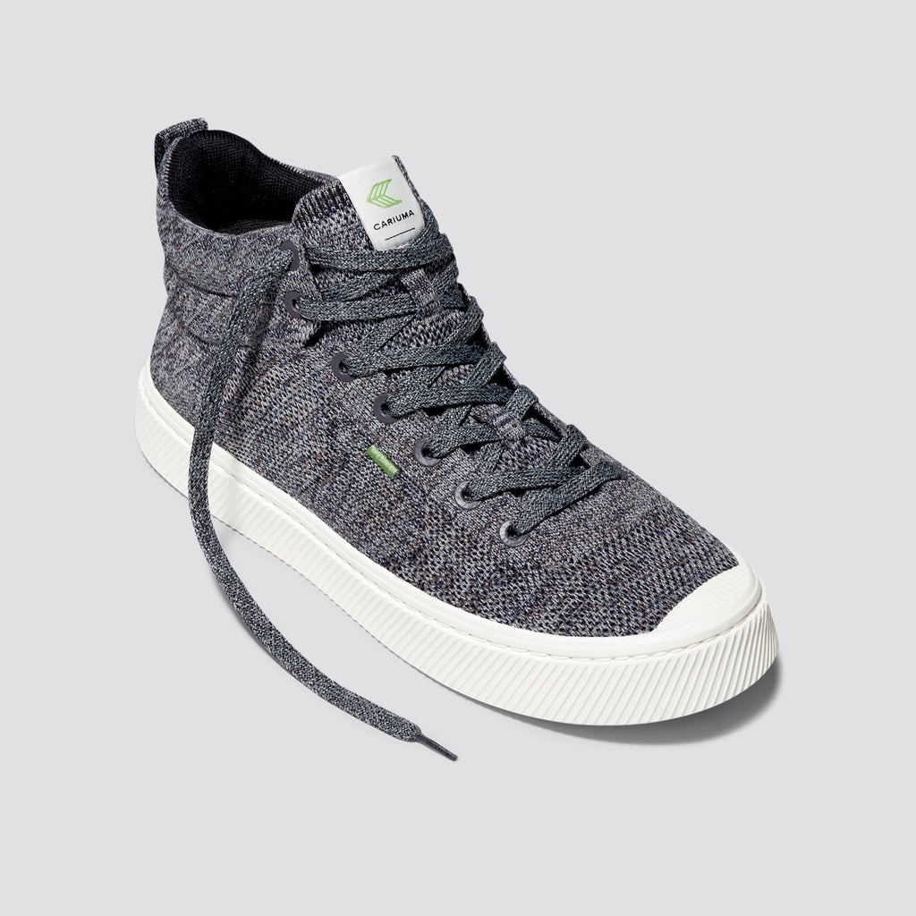 Cariuma High Top Bamboo Weave Knit Vegan IBI HIGH Damen Grau | 473-NSPEOD