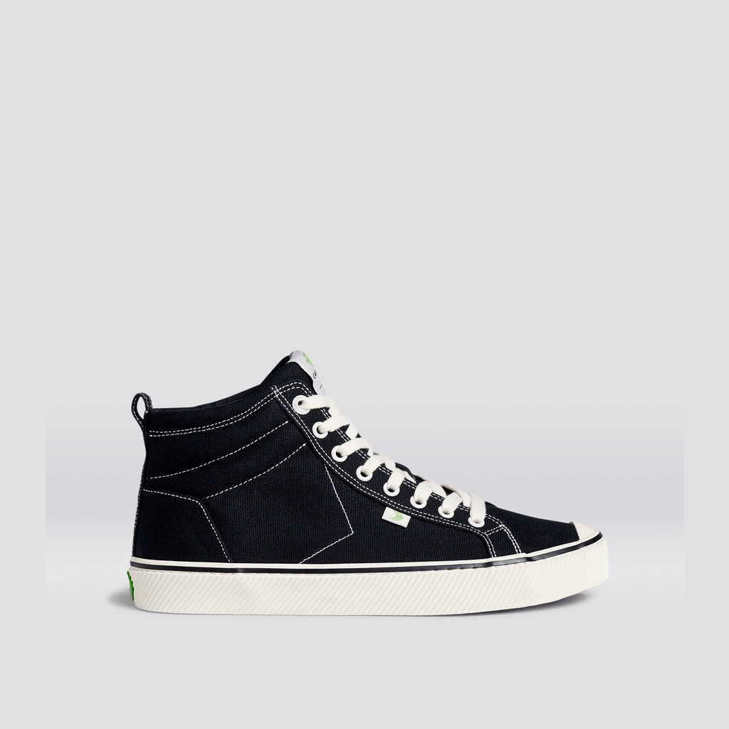 Cariuma High Top Canvas Vegan OCA HIGH Damen Streifen Schwarz | 245-JQKLHY