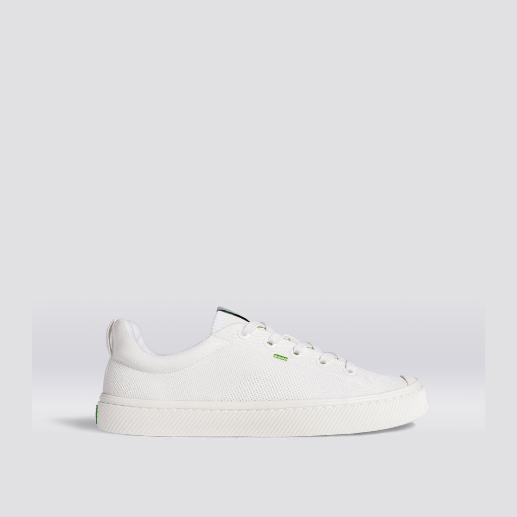 Cariuma Low Top Bamboo Weave Knit IBI Damen Off-White | 714-VUIBEJ