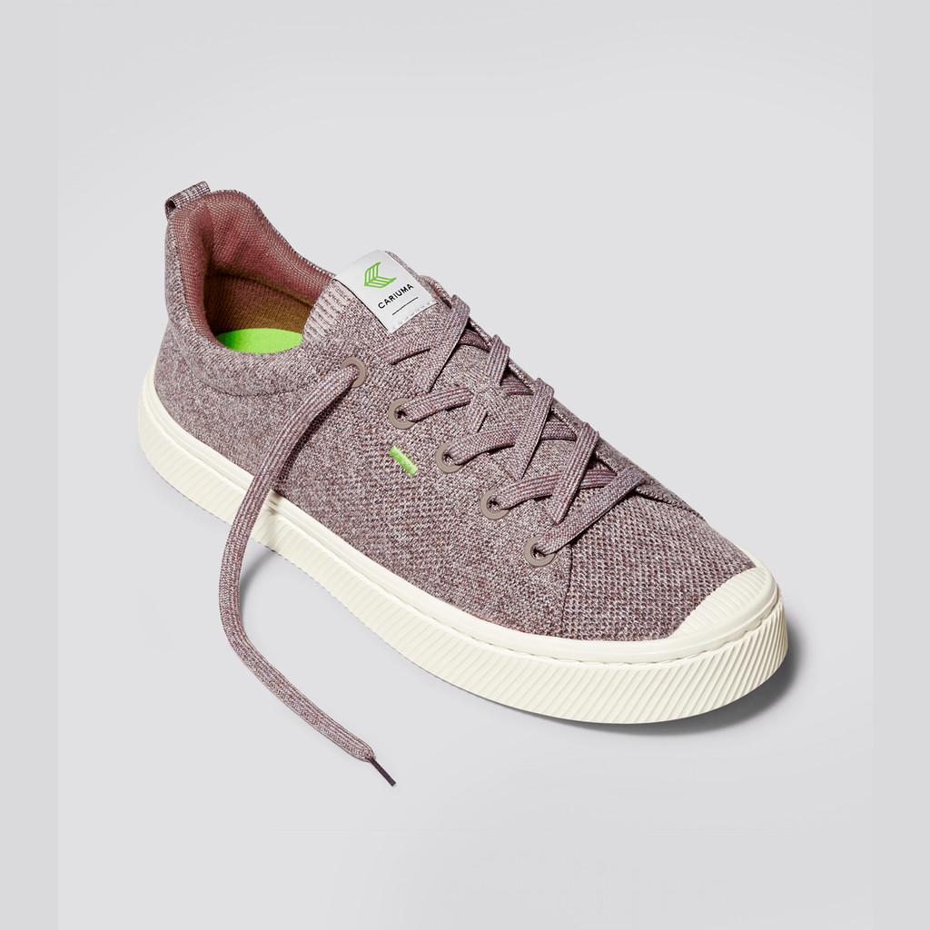 Cariuma Low Top Bamboo Weave Knit Vegan IBI Herren Stone Blush | 576-RCOXPV