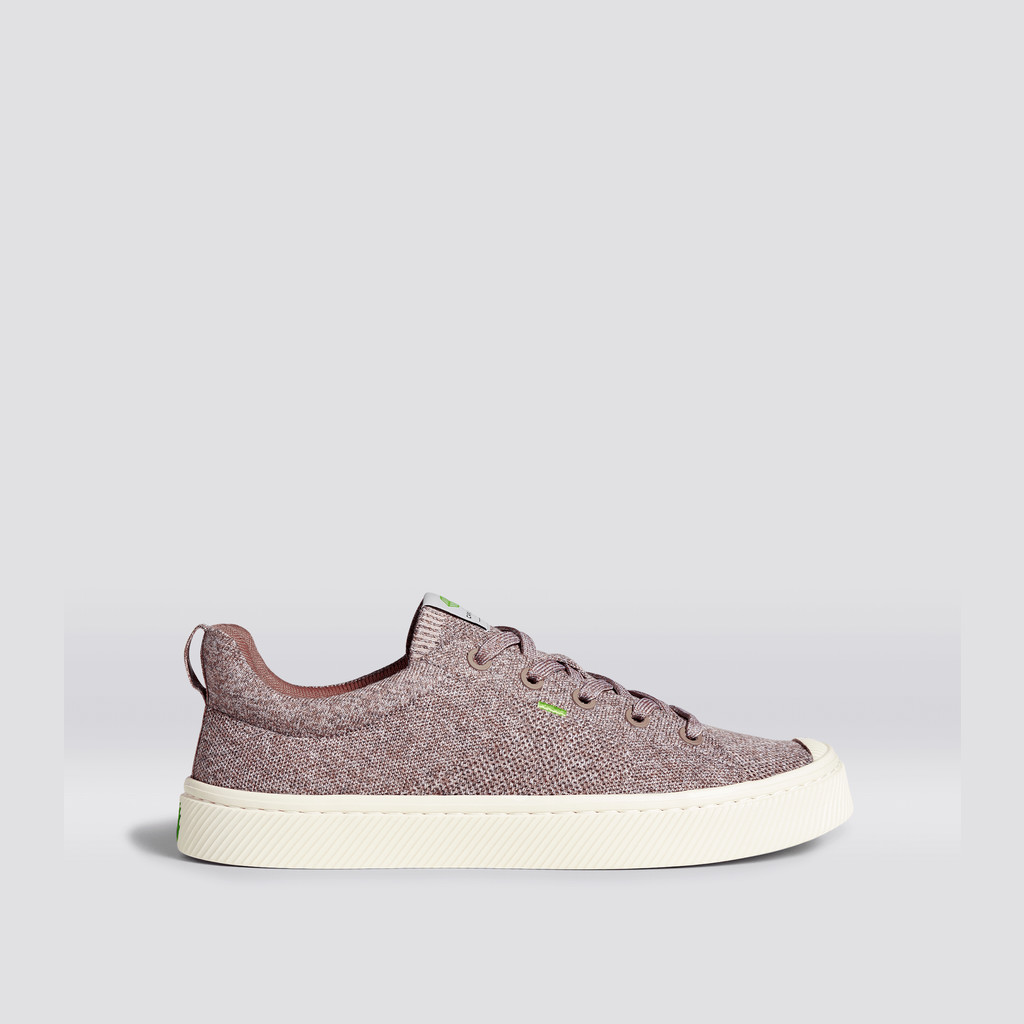 Cariuma Low Top Bamboo Weave Knit Vegan IBI Herren Stone Blush | 576-RCOXPV