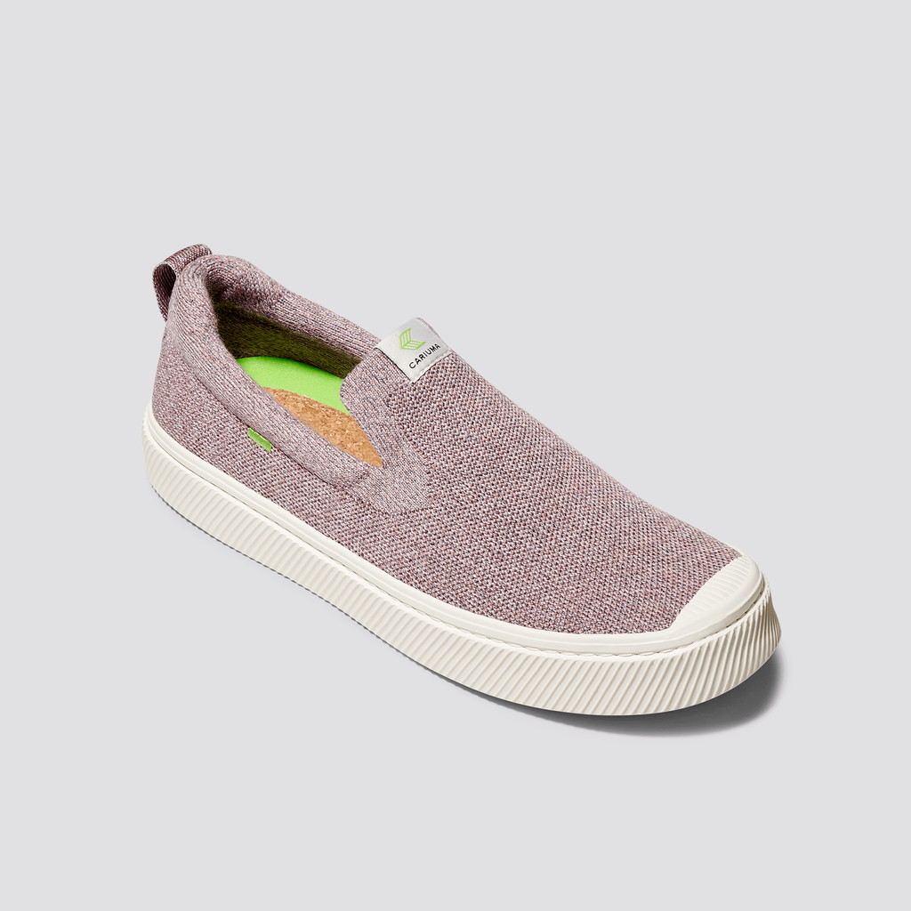 Cariuma Low Top Bamboo Weave Knit Vegan IBI Slip-On Herren Stone Blush | 971-TOXLDU