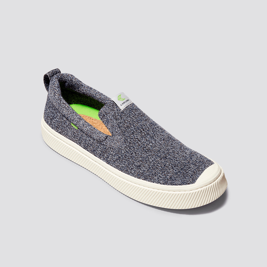 Cariuma Low Top Bamboo Weave Knit Vegan IBI Slip-On Herren Grau | 805-XKWRHU