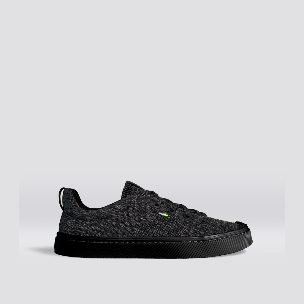 Cariuma Low Top Bamboo Weave Knit Vegan IBI Damen Schwarz | 802-EBZFUG