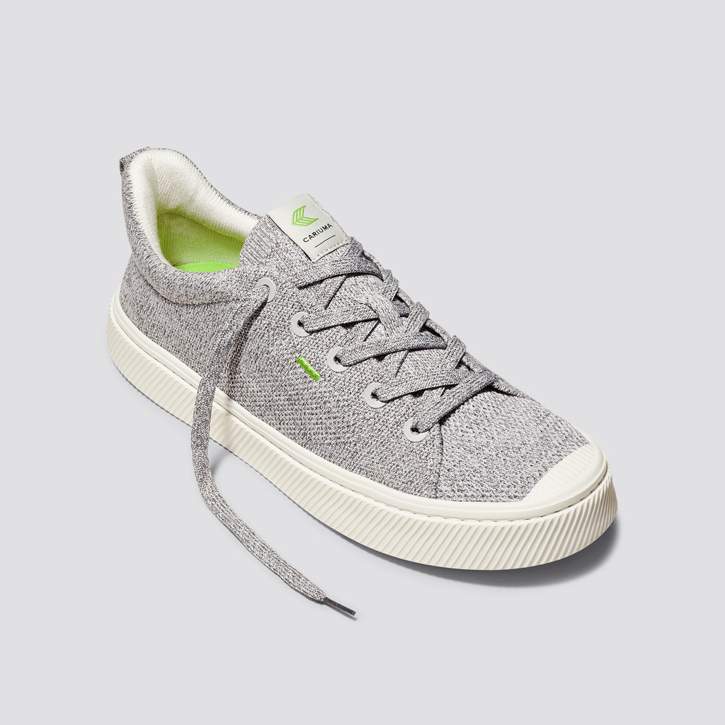 Cariuma Low Top Bamboo Weave Knit Vegan IBI Damen Hellgrau | 169-TSUWOH