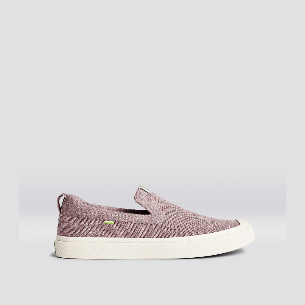 Cariuma Low Top Bamboo Weave Knit Vegan IBI Slip-On Damen Stone Blush | 149-DLWTZI