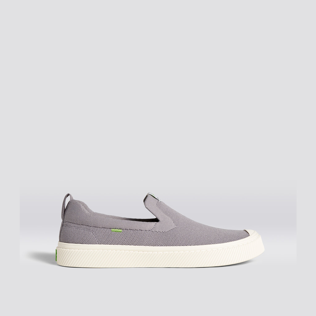 Cariuma Low Top Bamboo Weave Knit Vegan IBI Slip-On Damen Hellgrau | 273-CIYPED