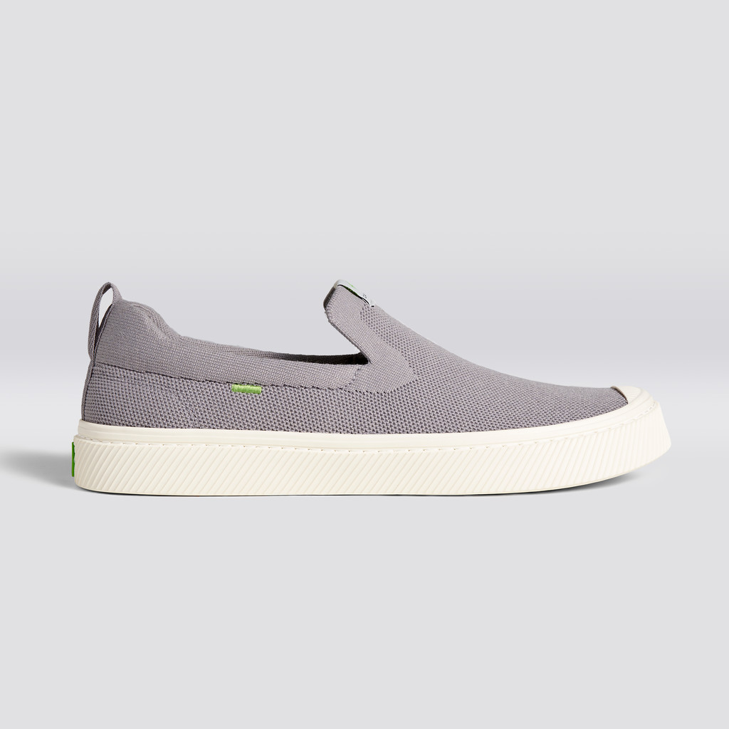 Cariuma Low Top Bamboo Weave Knit Vegan IBI Slip-On Damen Hellgrau | 273-CIYPED