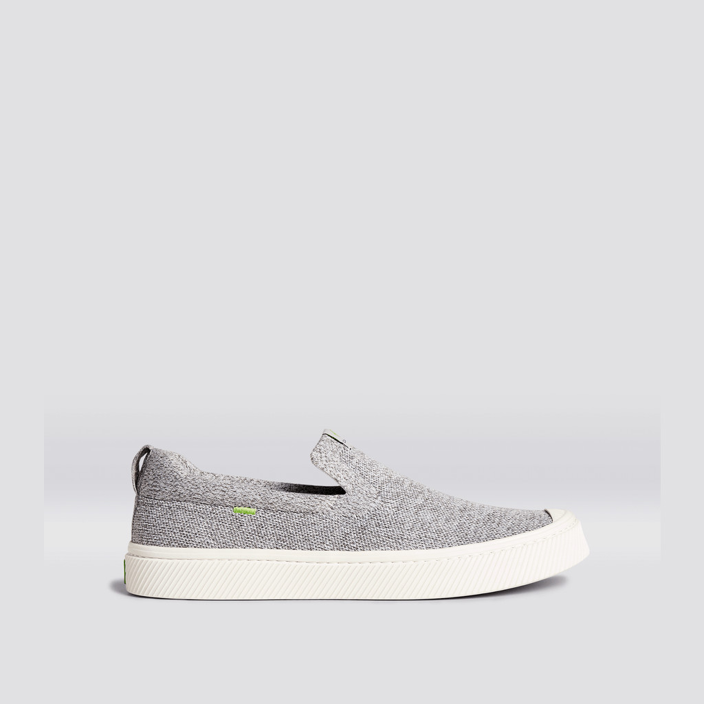 Cariuma Low Top Bamboo Weave Knit Vegan IBI Slip-On Damen Hellgrau | 936-SRQDPW