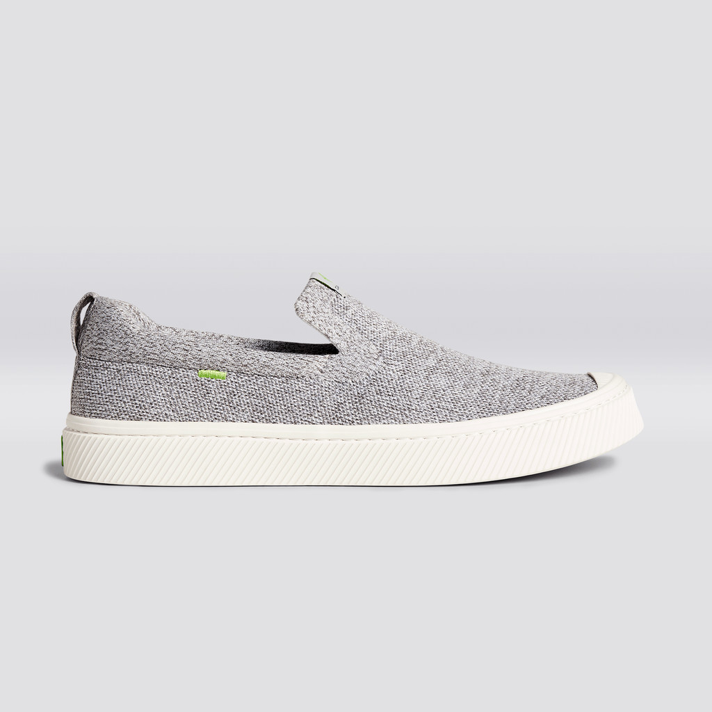 Cariuma Low Top Bamboo Weave Knit Vegan IBI Slip-On Damen Hellgrau | 936-SRQDPW