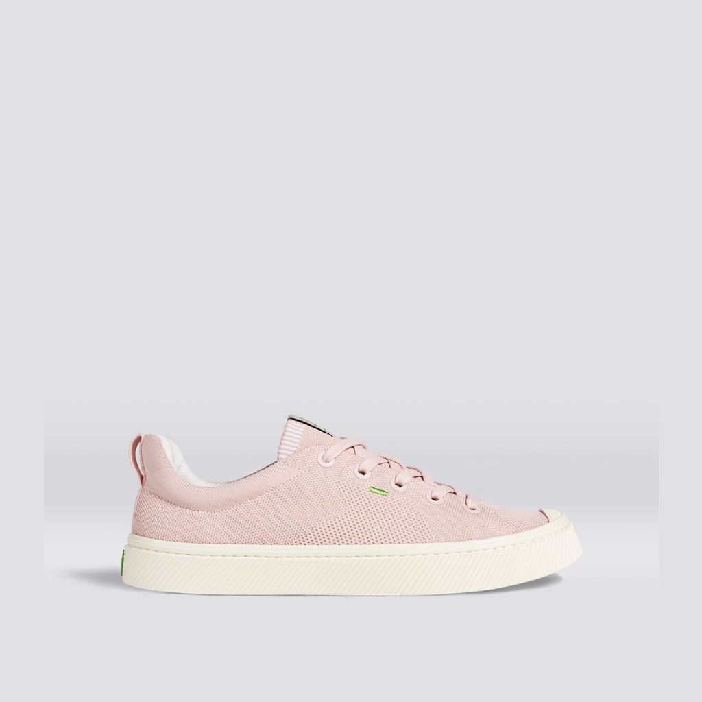 Cariuma Low Top Bamboo Weave Knit Vegan IBI Damen Rosa | 815-FCJEZN 