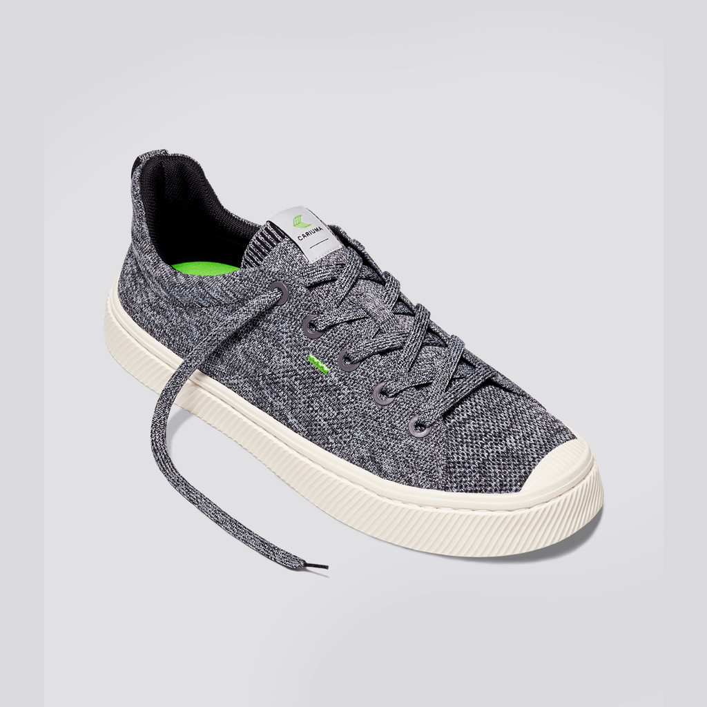 Cariuma Low Top Bamboo Weave Knit Vegan IBI Herren Grau | 457-UBNGTA