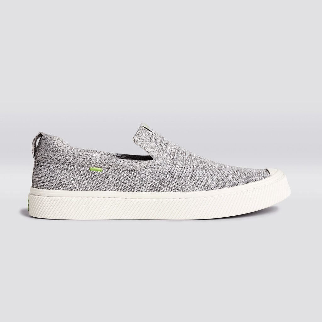 Cariuma Low Top Bamboo Weave Knit Vegan IBI Slip-On Herren Hellgrau | 360-ZSCUAF