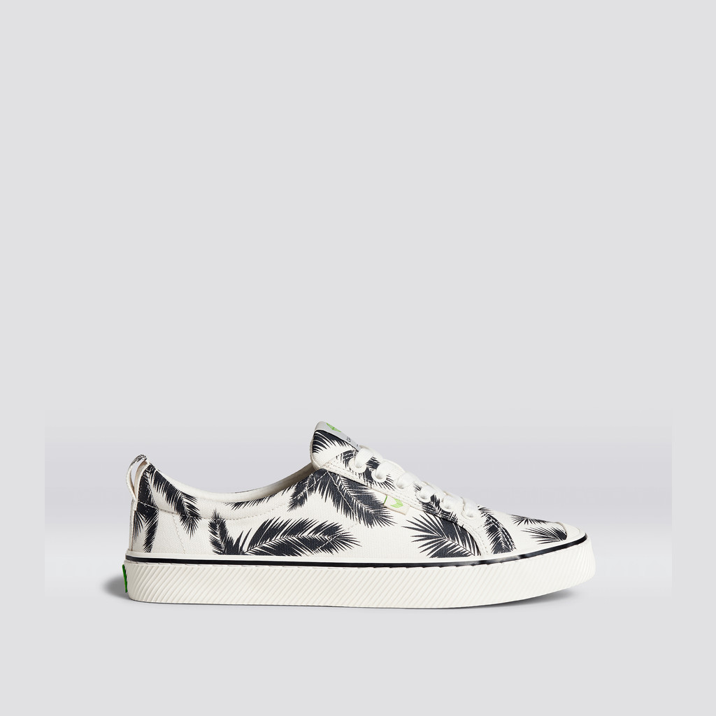 Cariuma Low Top Canvas Vegan OCA LOW Damen Off-White Palm Trees | 967-PINCBJ