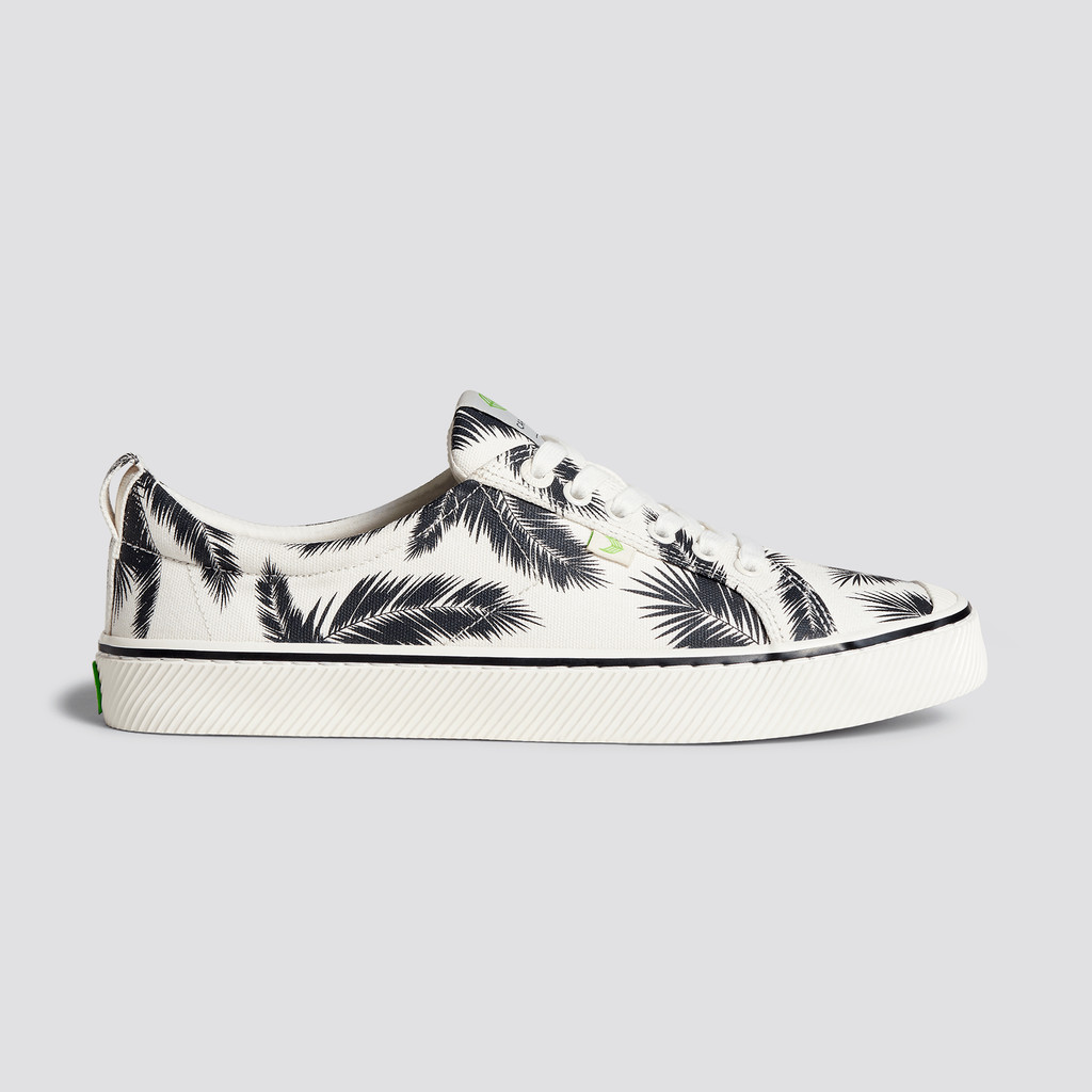 Cariuma Low Top Canvas Vegan OCA LOW Damen Off-White Palm Trees | 967-PINCBJ