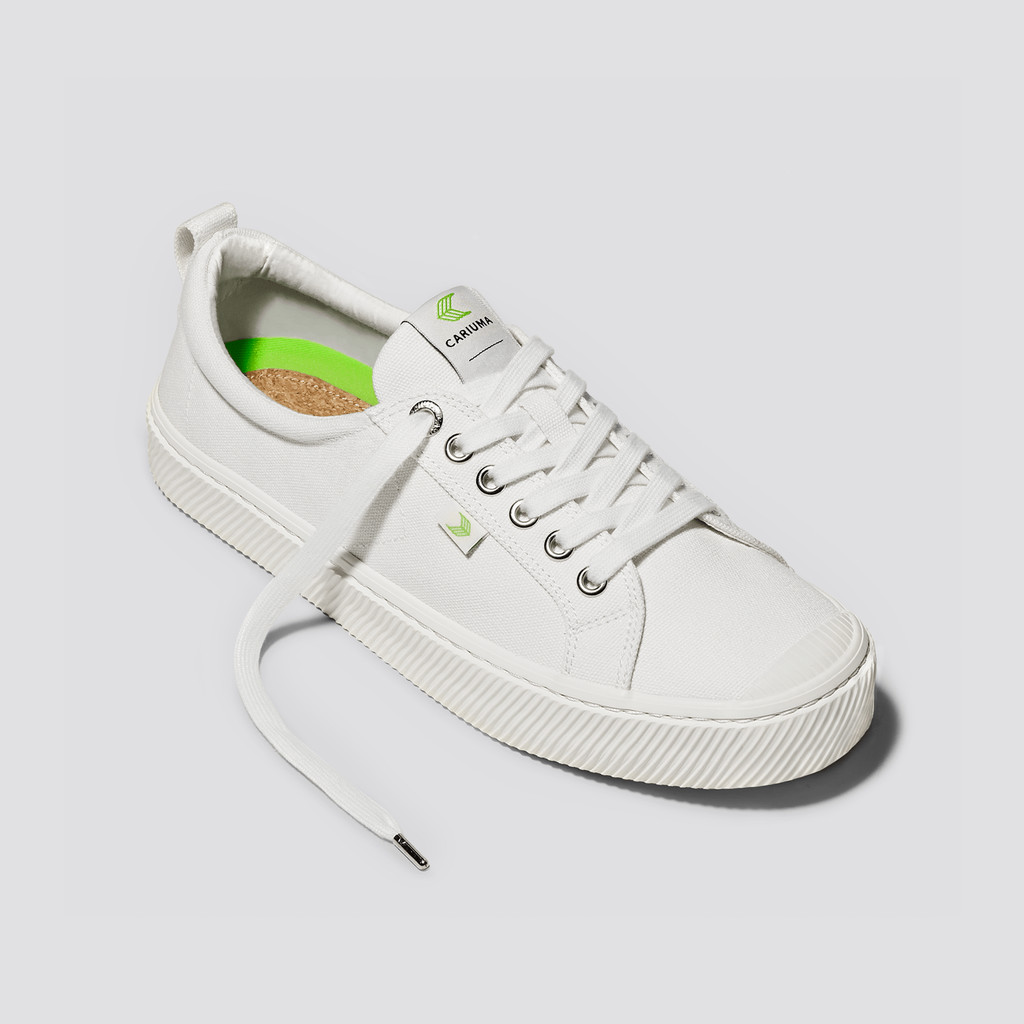 Cariuma Low Top Canvas Vegan OCA LOW Damen Off-White | 789-UHIPYR