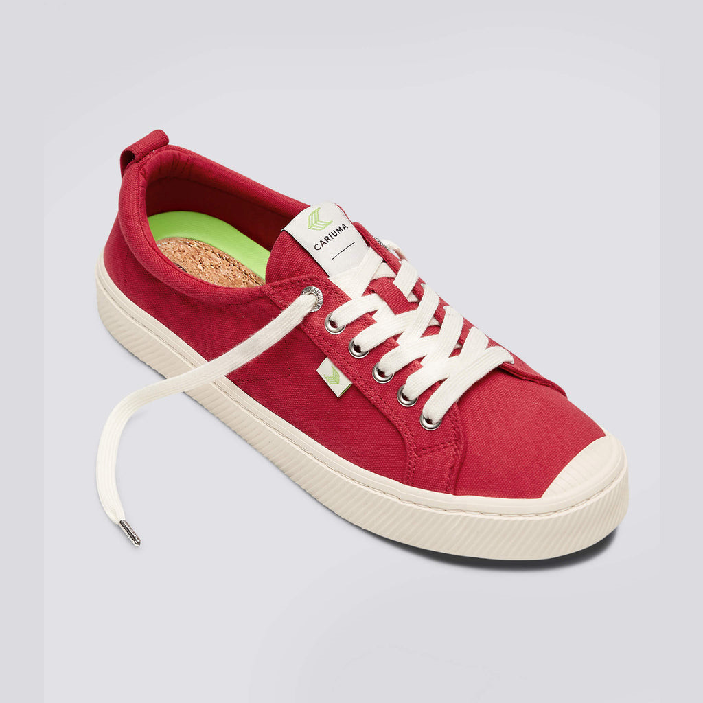 Cariuma Low Top Canvas Vegan OCA LOW Damen Rot | 521-MZUNPV